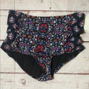 Ella Moss floral swimsuit bottom L